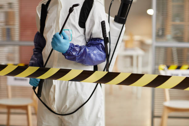 Professional Biohazard Cleanup technician working in Leopolis, WI